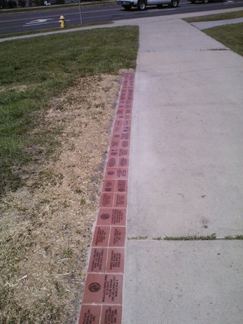 Forty-six additional bricks were installed in the Veterans Walkway of Honor for Memorial Day 2014.