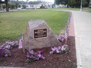 The Veterans Walkway of Honor before the dedication event that was held on July 14, 2013.